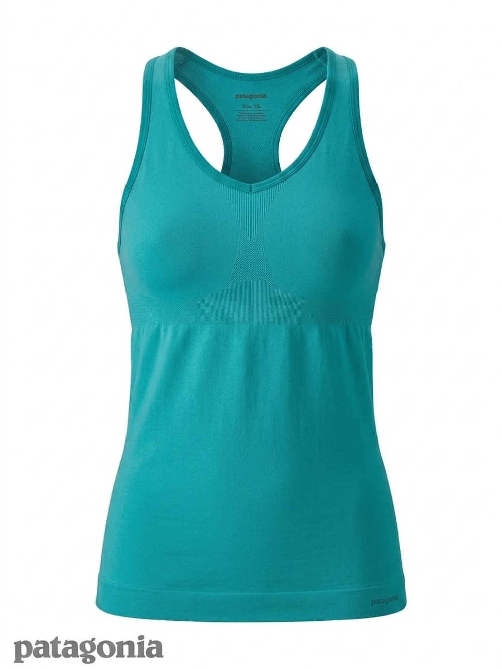 Patagonia Seamless Built-In Bra Racerback Active Tank Top Turquoise Women's XS